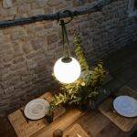 Fatboy® Bolleke Spherical Lamp in Green over set table