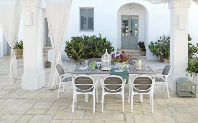 NARDI Alloro 7-Piece Extendable Outdoor Dining Setting
