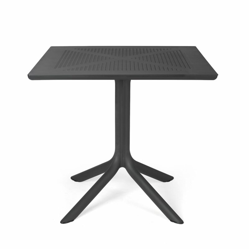 Nardi clip 80 outdoor patio table – charcoal