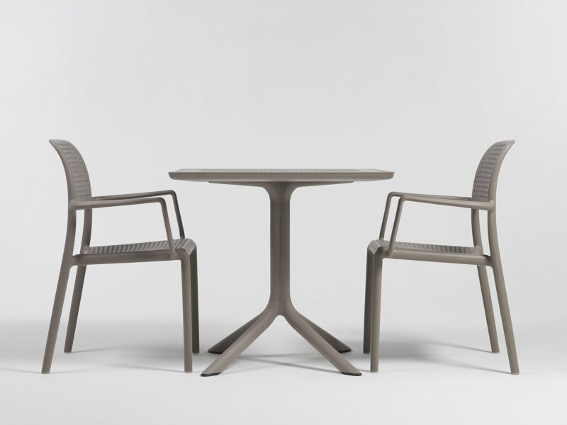 NARDI Clip Bora 3 Piece Balcony Setting - Taupe (Profile View)