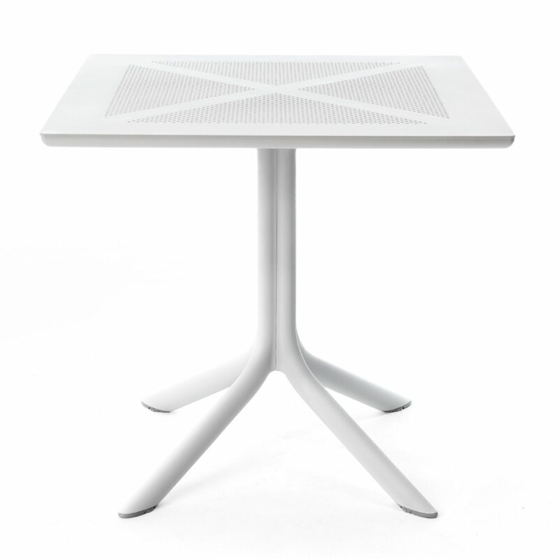 Nardi clip-x 80 outdoor patio table – white