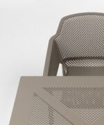 NARDI-Clip-X-Square-Outdoor-Table-with-Net-Chair-in-Taupe-Colour