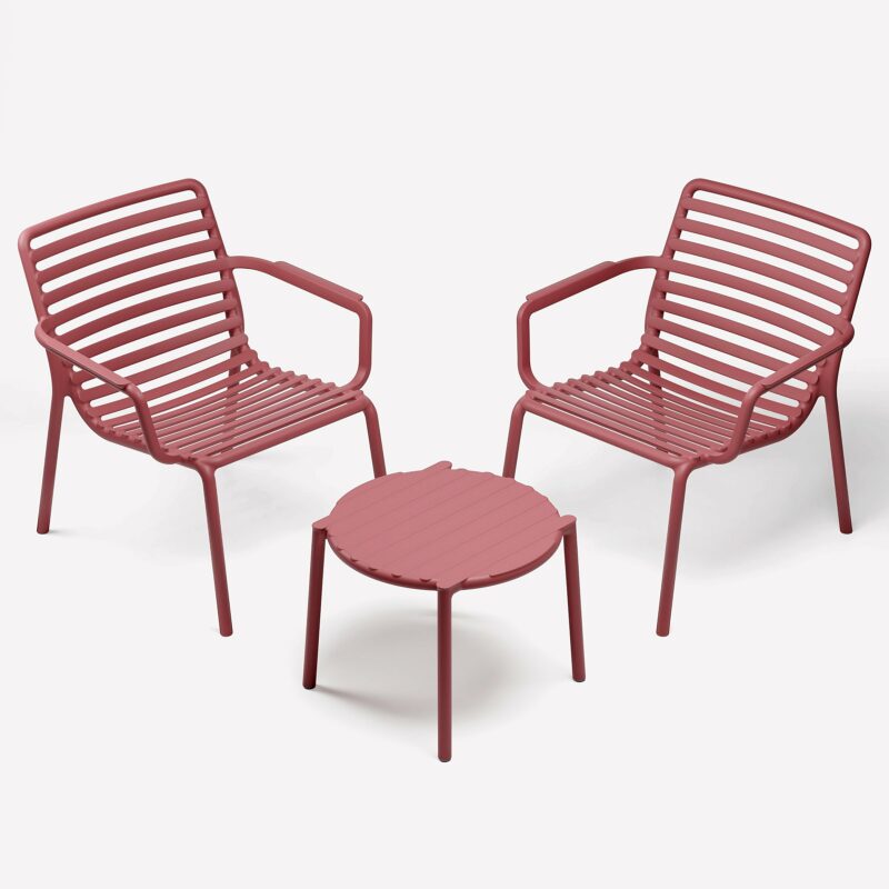 Nardi doga relax lounge set - marsala