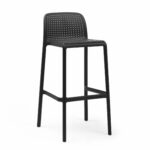 NARDI Lido Tall Outdoor Bar Stool - Charcoal