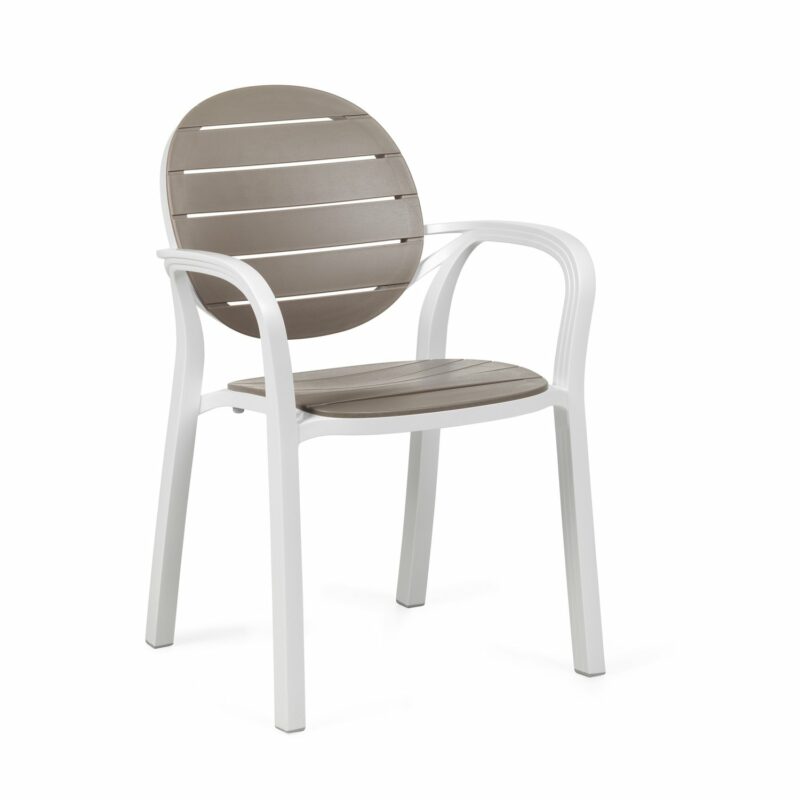 Nardi palma outdoor chair - taupe & white