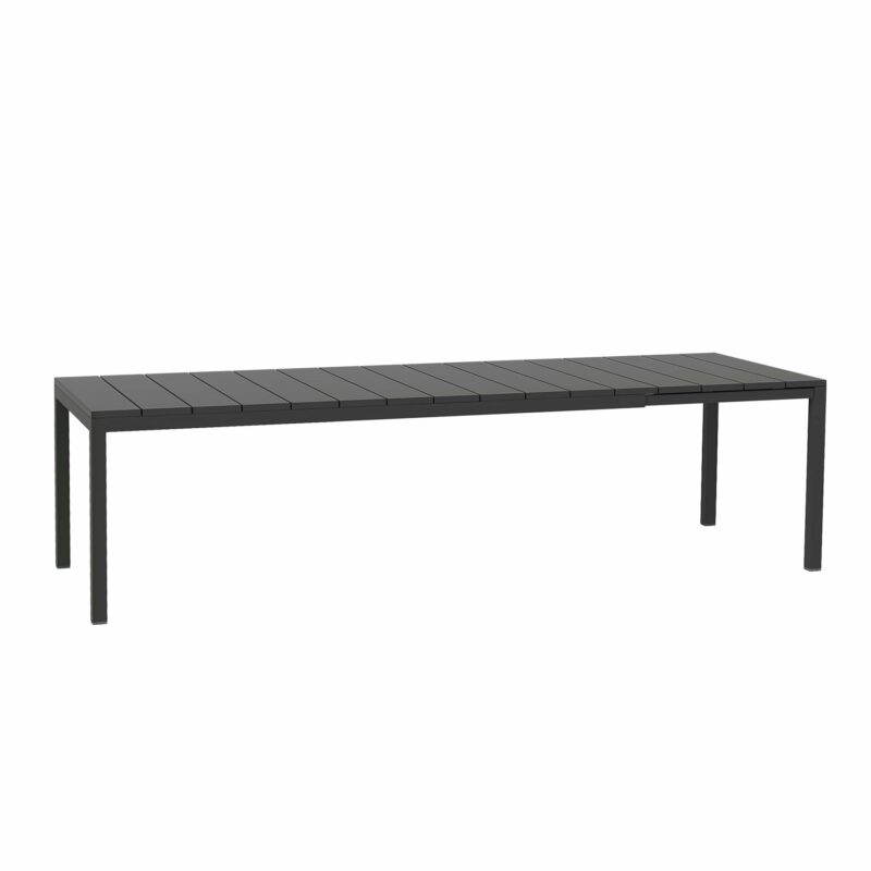 Nardi rio 210-280 extendable outdoor dining table – charcoal