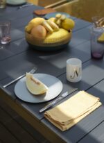 NARDI Rio Alu Extendable Outdoor Dining Table - Table Top Detail in Charcoal