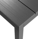 Rio Alu Extendable Tables Top Texture & Leg Details - Charcoal Colour