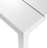 Rio Alu Extendable Tables Table Top Texture & Leg Details - White Colour