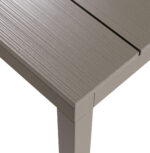Rio Alu Extendable Tables Top Texture & Leg Details - Taupe Colour