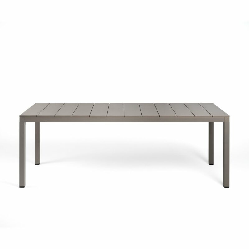 Nardi rio alu 210 fixed outdoor dining table - taupe