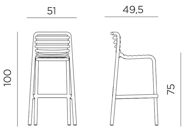 Doga Tall Bar Stool 13 Nardi doga stool dimensions