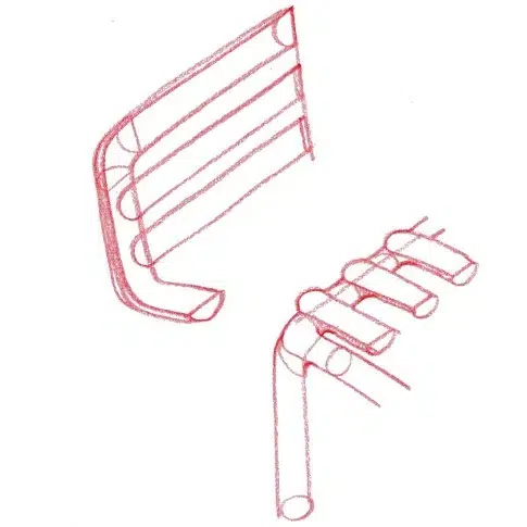 Doga Tall Bar Stool 27 Original doga sketches 3