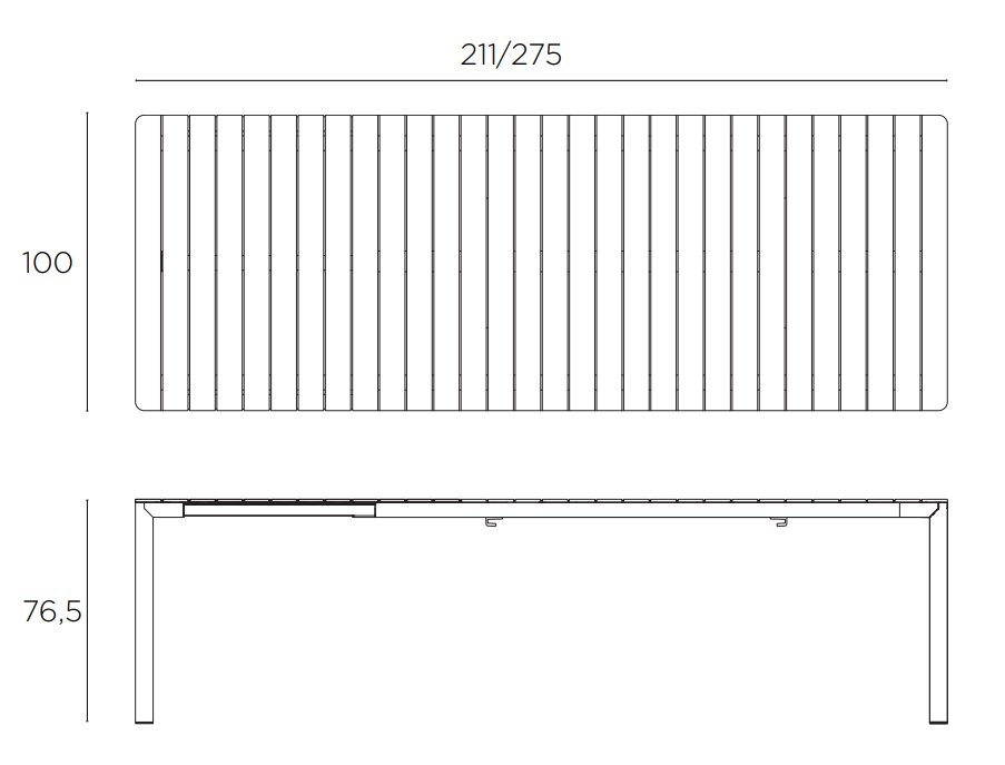 Nardi tevere 210 dimensions