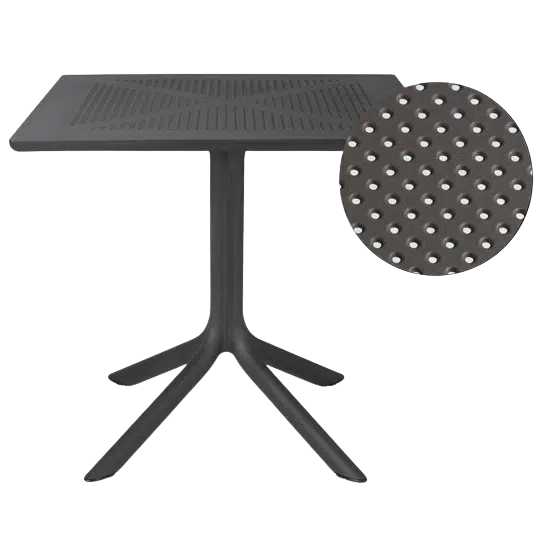 Clip-X 70 Outdoor Balcony Table 2 Nardi clip 80 - charcoal (hole punch perforation pattern)