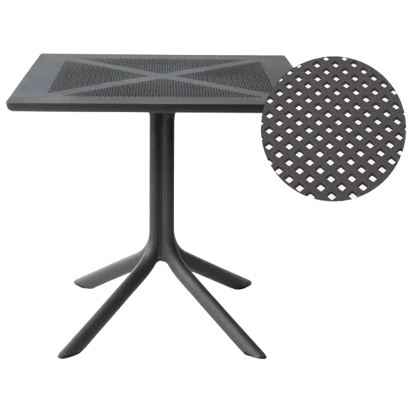 Clip-X 70 Outdoor Balcony Table 4 Nardi clip-x 80 - charcoal (diamond perforation pattern)