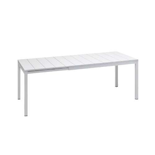 Nardi rio 140-210 poly-resin top transparent