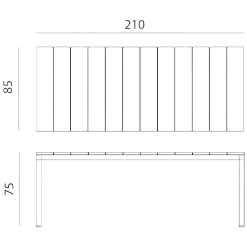 Nardi-rio-alu-210-outdoor-dining-table-dimensions-comparison-chart-2-transparent