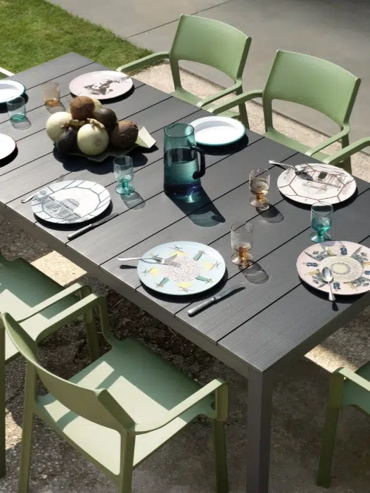 Rio Alu Trill 10-Seater Outdoor Dining Set 13 Nardi trill arm + rio alu extendable