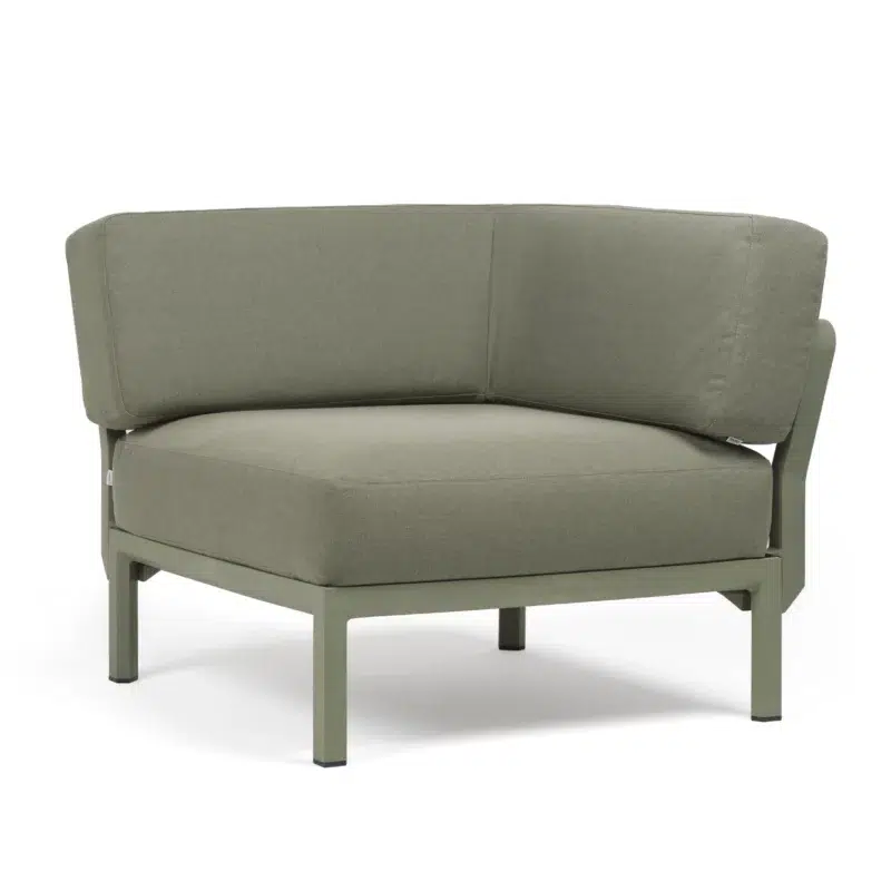 Nardi corner angle module - cactus + thyme sunbrella cushion