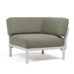 NARDI Corner Angle Module - Gesso + Thyme Sunbrella Cushion