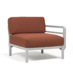 NARDI End Module - Gesso + Cinnamon Sunbrella Cushion