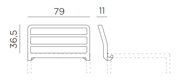 Maximo Backrest 3 Nardi maximo backrest dimensions